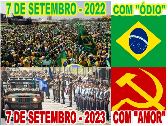 7 de Setembro: Vídeos de Bolsonaro e de Lula. Compare os números