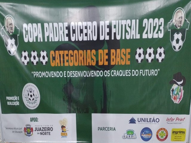 COPA PADRE CICERO DE FUTSAL 2023 - CATEGORIAS DE BASE