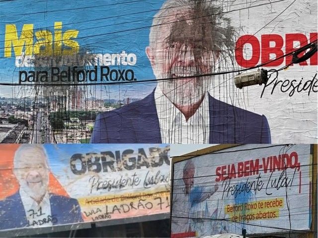 Outdoors e visita de Lula são alvos de protestos no RJ