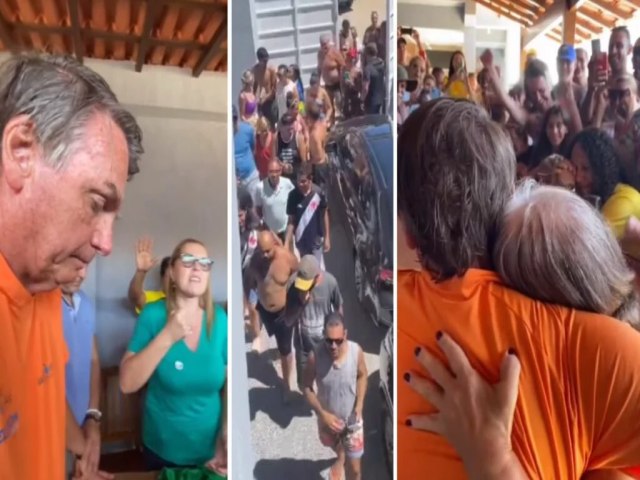 Bolsonaro abre a casa em Angra para receber apoiadores