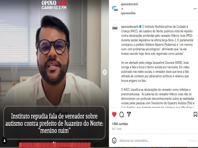 Jornal O Povo desmente o vereador Mrcio Joias (PRD)