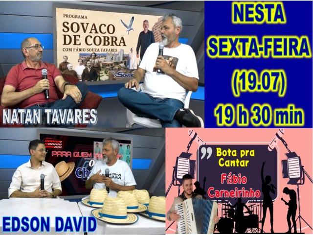 PROGRAMA SOVACO DE COBRA DE HOJE (19.07) ENTREVISTA O RADIALISTA NATAN TAVARES