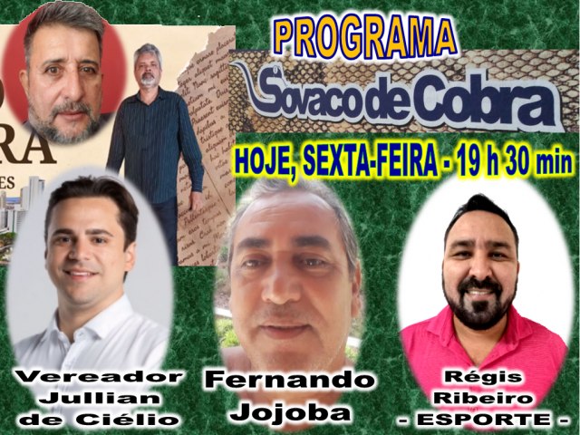 PROGRAMA SOVACO DE COBRA DE HOJE (01.11) ENTREVISTA O VEREADOR JULLIAN DE CILIO