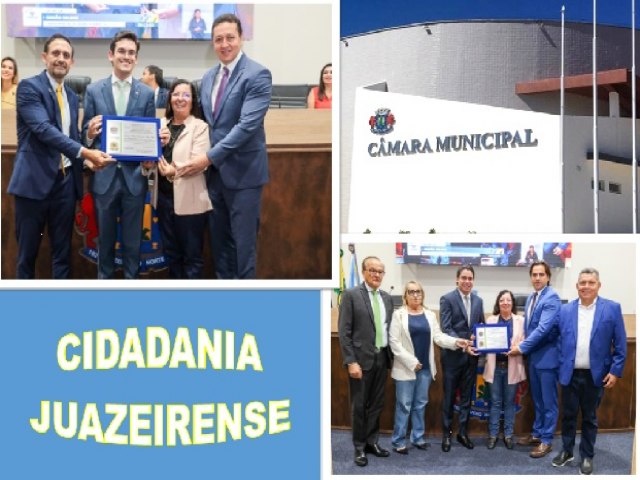 C�mara Municipal de Juazeiro do Norte concede t�tulos de cidadania juazeirense aos deputados Carmelo Neto e J�nior Mano
