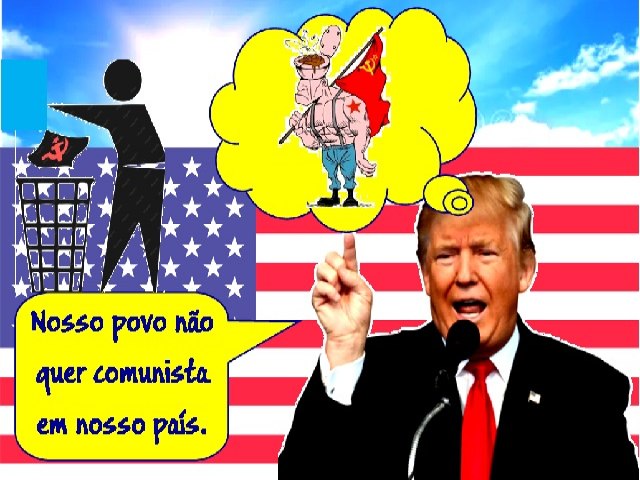 N�o queremos comunistas no pa�s, disse Trump no encerramento do 4 de Julho