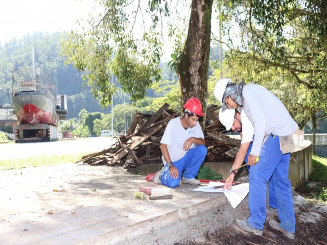 Revitalizao da Prainha foi retomada neste ms de maro em Blumenau