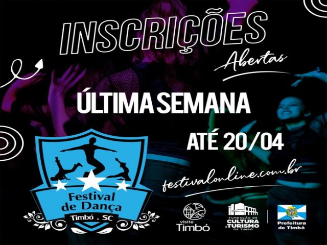 ltima semana para inscries no Festival de Dana de Timb