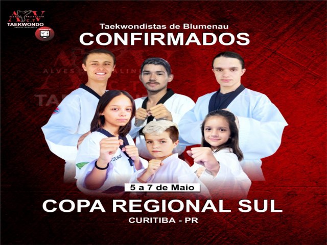 Taekwondo de Blumenau participa da Copa Regional Sul 2023