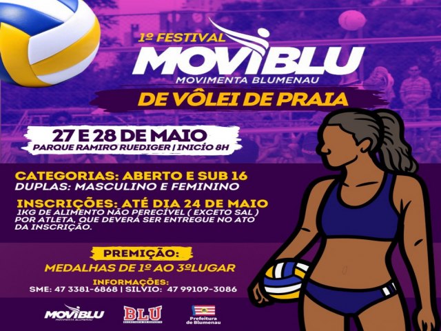 Secretaria do Esporte promove primeira edio do Festival Moviblu de Vlei de Praia