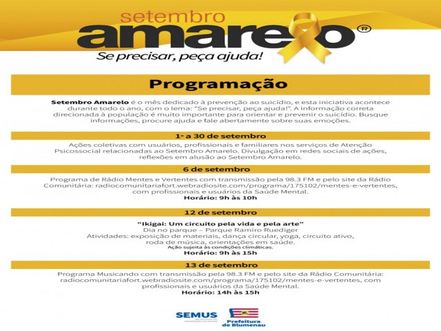 Equipe da Secretaria de Promoo da Sade promove encontro em aluso ao Setembro Amarelo