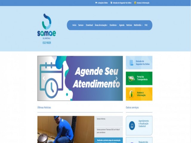 Samae Blumenau lana nova funcionalidade no site