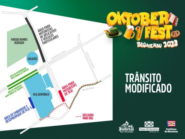 Confira como fica o trnsito nas imediaes da Vila Germnica durante a 38 Oktoberfest