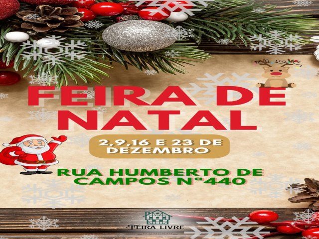 Prefeitura de Blumenau promove Feira de Natal neste sbado, dia 9