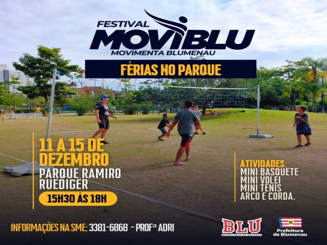 Prefeitura de Blumenau promove Festival Moviblu Frias No Parque at 15 de dezembro