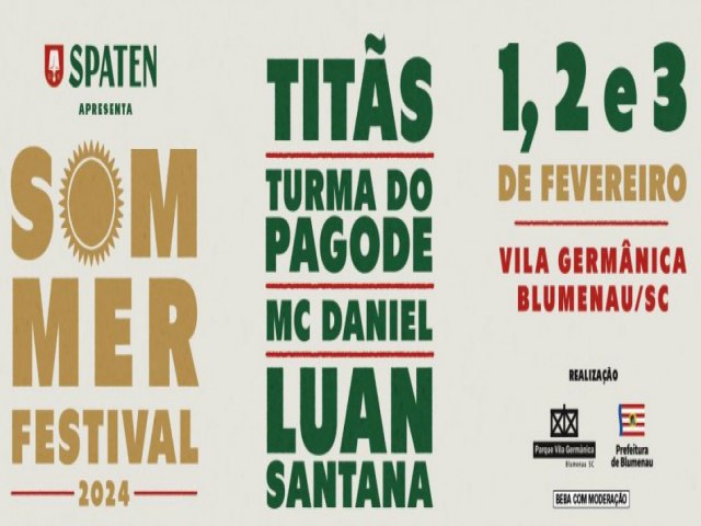 Blumenau se prepara para receber o Sommer Festival 2024