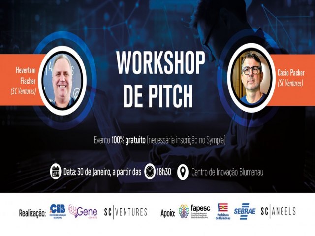 Centro de Inovao Blumenau promove workshop gratuito sobre como lapidar o pitch de sua startup