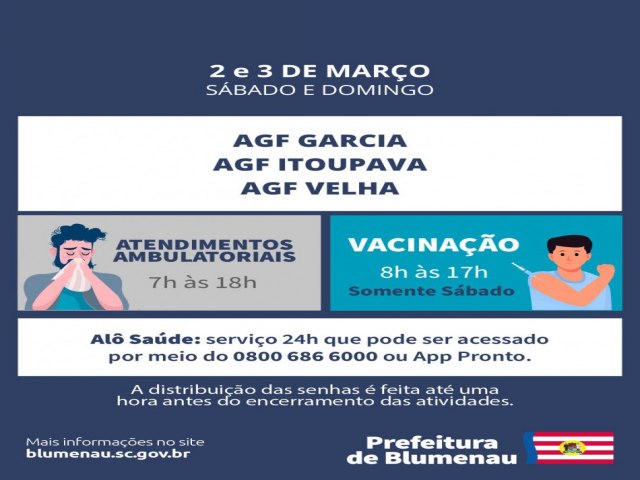 Atendimento ambulatorial segue em trs AGFs neste fim de semana