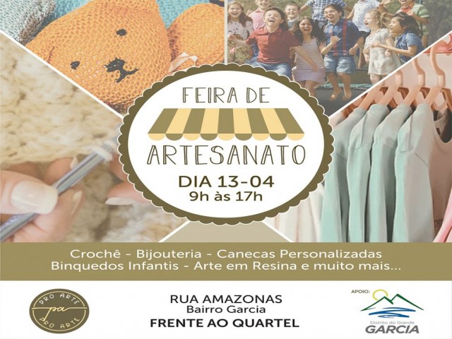 Populao  beneficiada com Feira de Artesanato no bairro Garcia