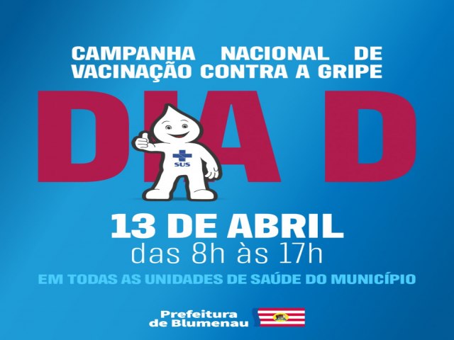 Dia D da campanha de vacinao contra a gripe acontece neste sbado, dia 13