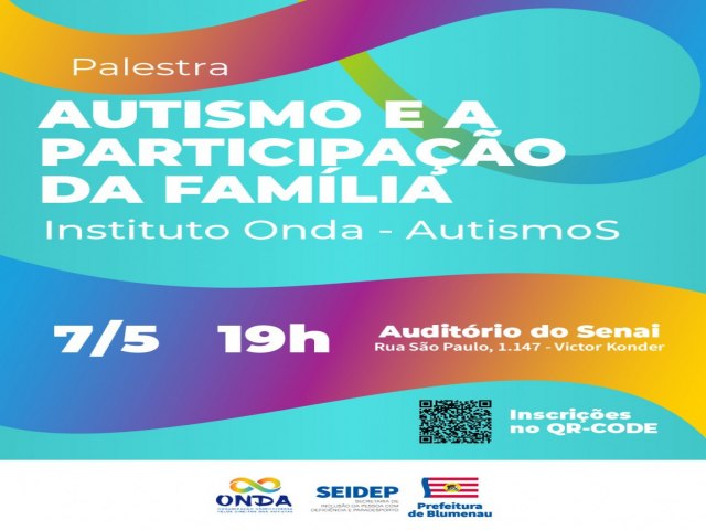 Prefeitura de Blumenau est com inscries abertas para palestra sobre autismo