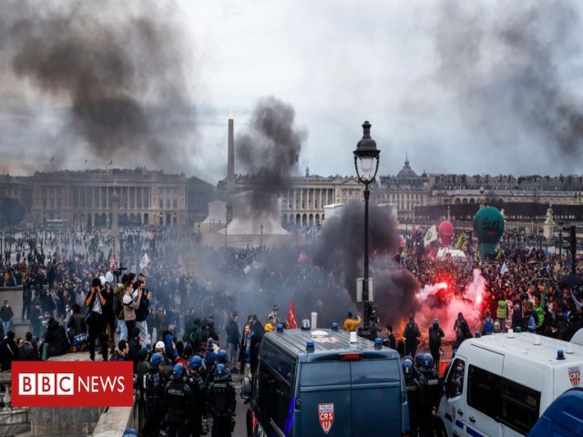 Macron faz reunio de emergncia aps 3 noite de protestos na Frana
