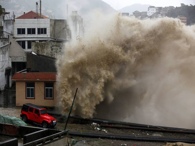 Chuvas provocadas por tufo inundam principal regio produtora de gros da China