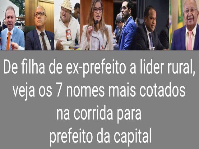 Veja os 7 nomes mais cotados  na disputa  para a corrida para a prefeitura da capital em 2023