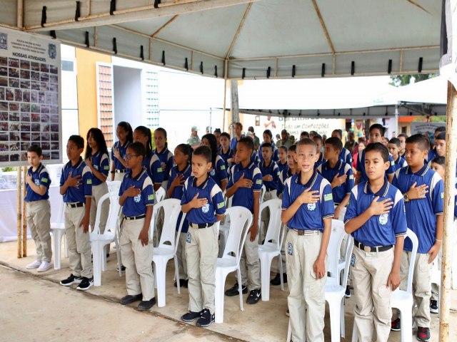 NAZRIA: Polcia Militar realiza reimplantao do projeto Peloto Mirim Cidado em Nazria