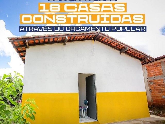 Prefeitura de Teresina, atravs da SAAD NORTE est em fase de concluso de 18 casas atravs do Oramento Popular!