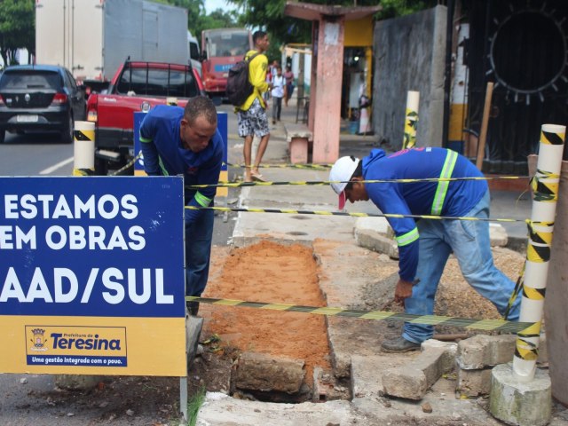 Prefeitura de Teresina atravs da Saad Sul Intensifica aes na galeria do Promorar para evitar transtornos atravs das fortes chuvas na regio