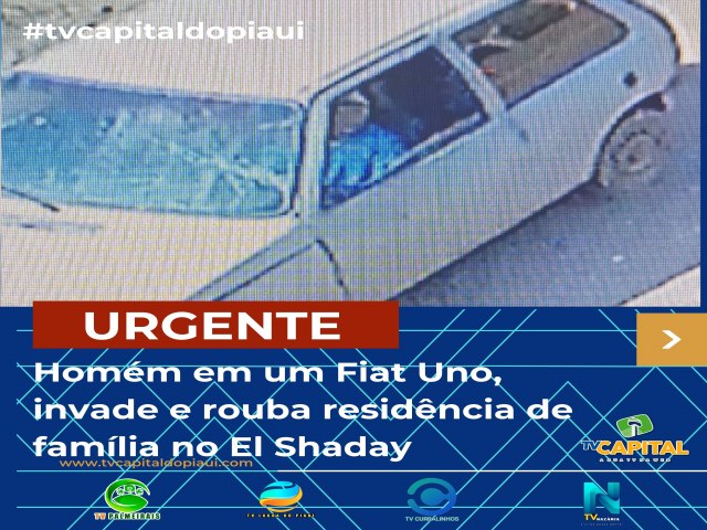 Criminoso em um Fiat Uno, invade residncia de famlia no Assentamento El Shaday e rouba vrios obejetos