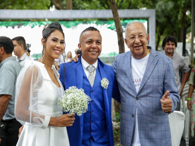 Prefeito Dr. Pessoa participa da terceira edio do Casamento Comunitrio na ponte Estaiada