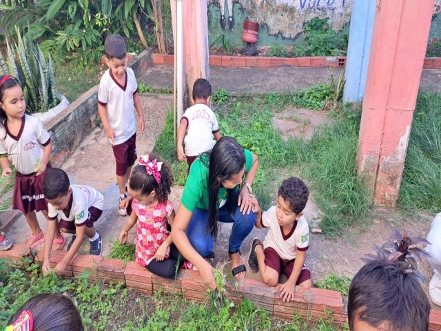 Unidade de ensino promove atividade para aproximar as crianas da natureza