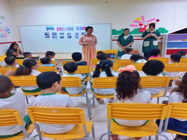 Alunos da educao infantil da Semec participam de aes de estmulo  expresso artstica