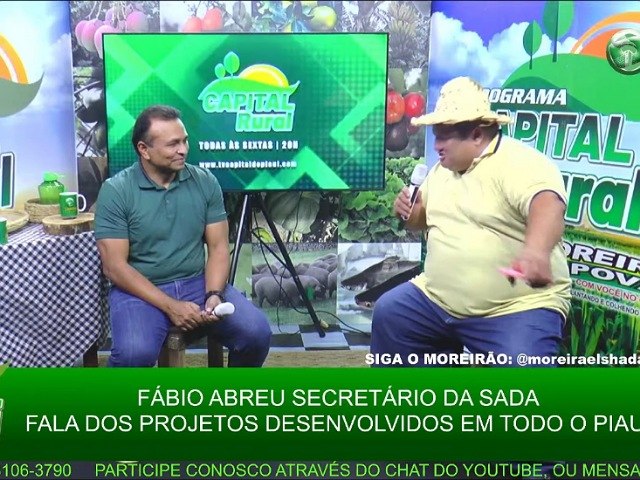 Secretrio Fbio Abreu destaca trabalho da TV Capital em entrevista ao Programa Capital Rural