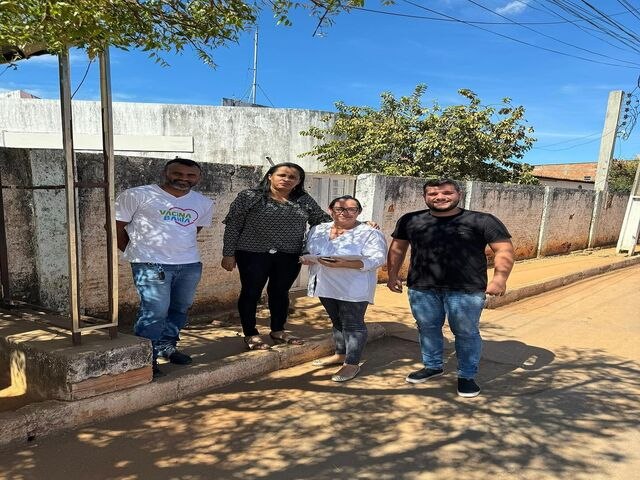 O municpio recebeu a equipe de tcnicos da Secretaria de Sade da Bahia (SESAB), em uma visita ao terreno designado para a construo da nova Unidade Bsica de Sade da sede.