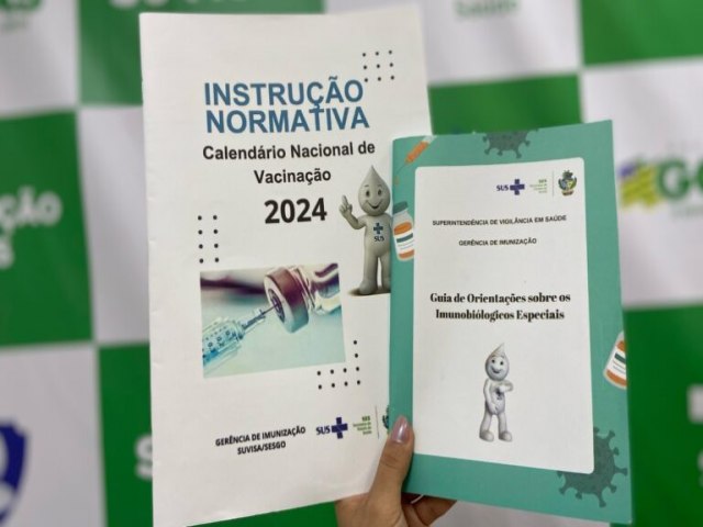 Informativo sobre vacinao  distribudo  em todo estado de Gois 