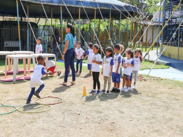 Em Goinia, mais de 500 crianas da Educao Infantil participam do Festival de Brinquedos, Brincadeiras Tradicionais e Cantigas