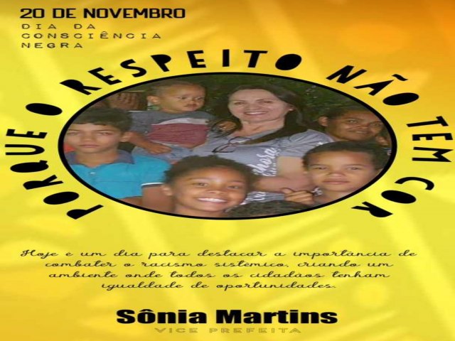 Sônia Martins, vice-prefeita de Serrita, destaca a luta contra o racismo sistêmico Dia da Consciência Negra: 