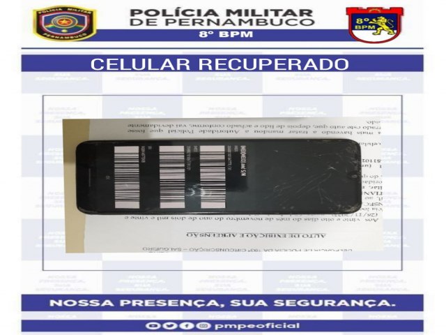 Indivduo detido pela polcia militar com celular roubado, enfrenta amnsia em relao ao vendedor em Salgueiro