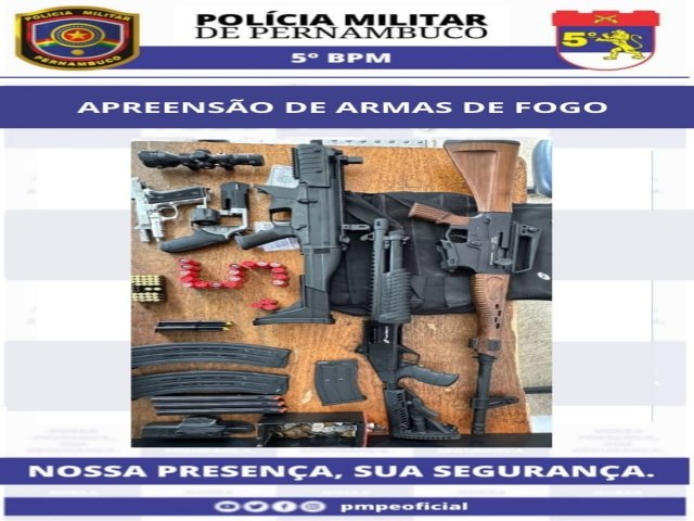 Polcia Militar apreende arsenal de armas na residncia de vtima de homicdio em Petrolina no Serto de PE