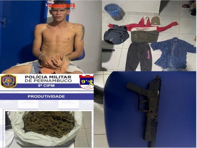 Policiais militares do GATI com apoio de um Tenente prendem o indivduo vulgo 