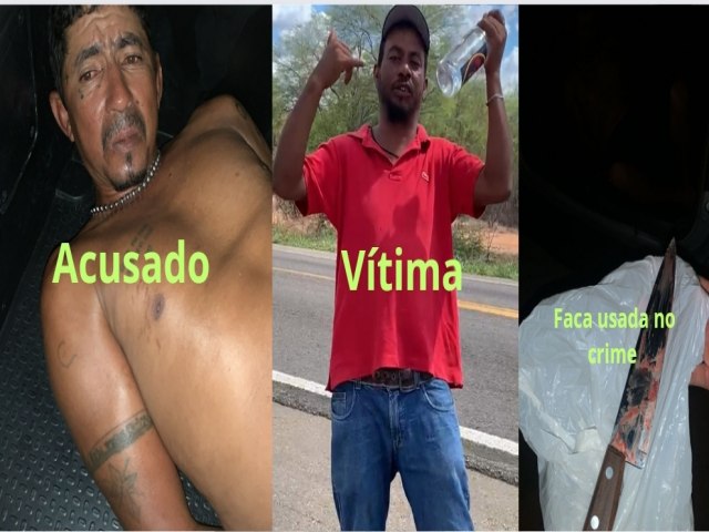 Homem  assassinado com vrios golpes de faca e polcia age rpido e prende autor do homicdio em Ouricuri  