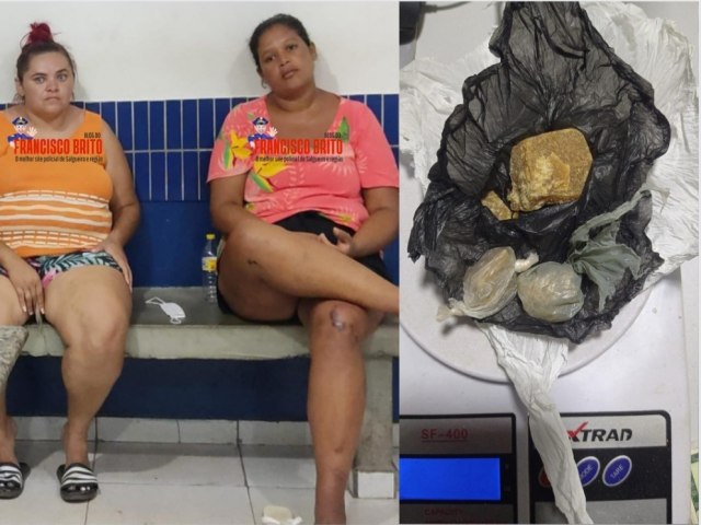 Polcia Militar debela ponto de venda de drogas em bar e detm mulheres com drogas em Trindade, uma delas irm de 