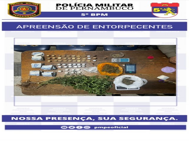 Ao da polcia militar desmantela ponto de venda de drogas e prende traficante no bairro Dom Avelar em Petrolina.