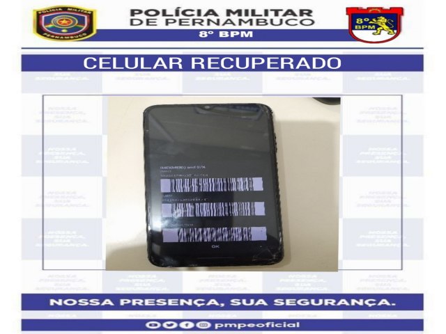 Indivduo  detido pela Polcia Militar em Salgueiro aps comprar celular roubado do irmo em Santa Maria da Boa Vista.