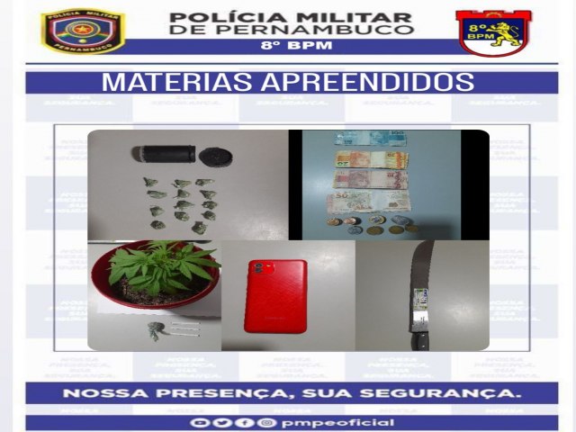 Polícia Militar do 8°BPM desmantela ponto de venda de drogas e captura traficante em Serrita - Blog do Francisco Brito.