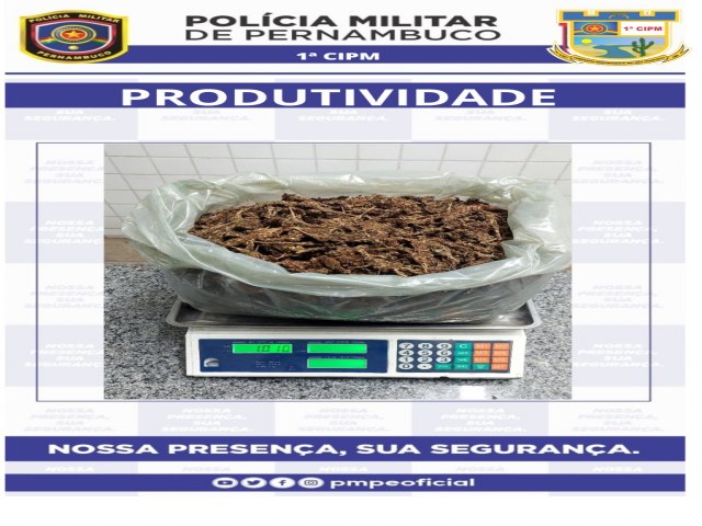 Policiais militares da 1CIPM apreendem 10 Kg de maconha no Olho D'gua do Padre em Carnaubeira da Penha 