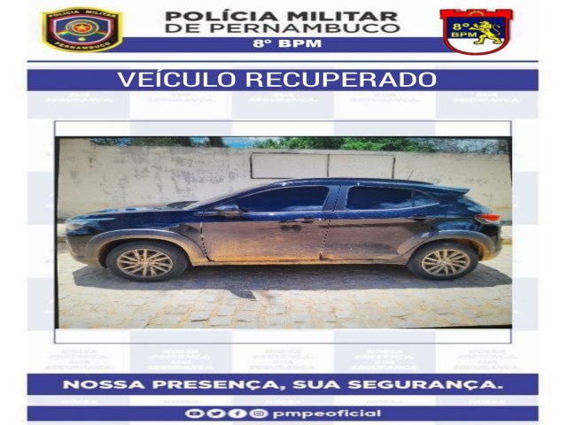 Policiais militares do 8ºBPM recuperam veículo roubado no centro da cidade de Mirandiba - Blog do Francisco Brito.