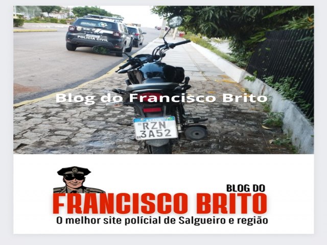 Polcia Militar do 8BPM recupera moto e celular de mulher vtima de assalto no bairro da Cohab em Salgueiro.